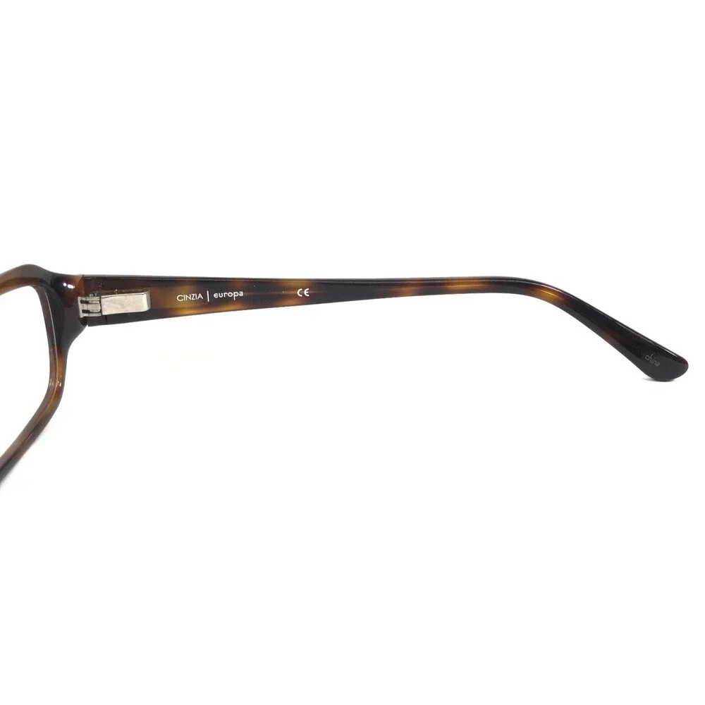 Cinzia Eyeglasses Frames CIN-5054 C1 Brown Striped Horn Cat Eye 54-17-145